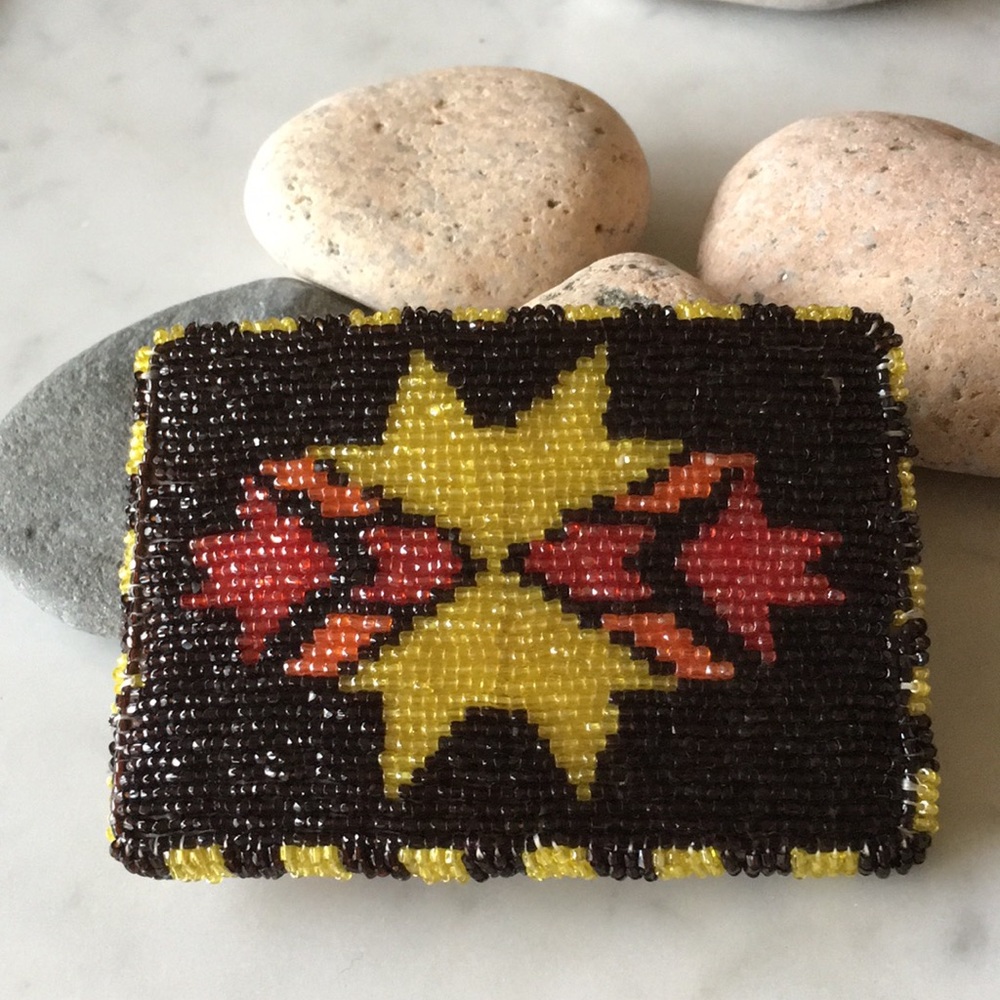 Beaded Native American Vintage Belt Buckle - Picture 7 of 8